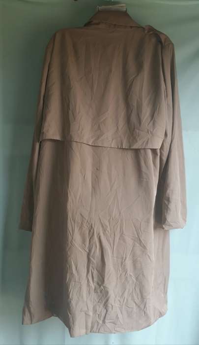 LADIES LONG LIGHT BROWN COAT - ZARA BASIC - XL
