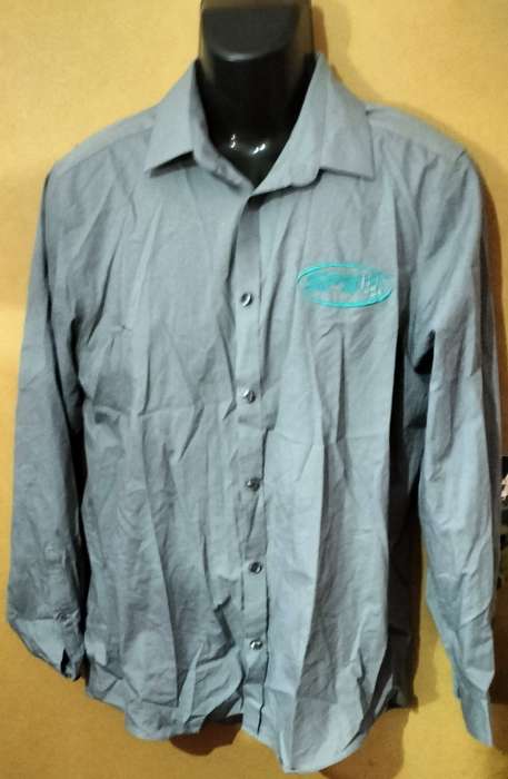 Mens - Grey Shirt  - Make - Woolworths - Size - 42/16half
