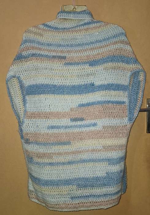Ladies - Multicolored Crochet Cardigan - Make - no make - Size - no size