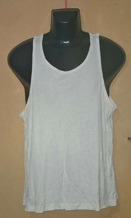 Mens - White Vest - Make - Basic by H&M - Size - M