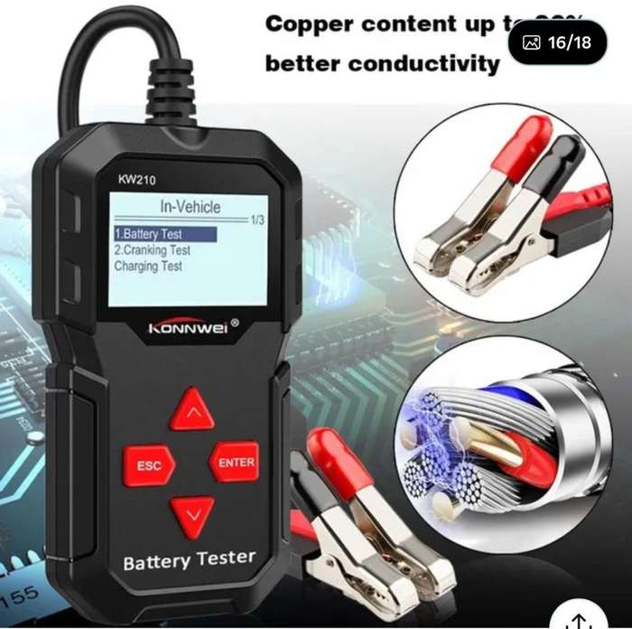 KONWEI KW210 12V BATTERY TESTER  DIAGNOSTIC TOOL
