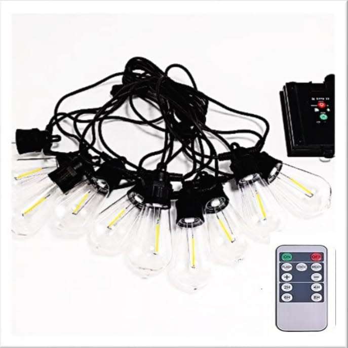 Solar Powered Outdoor String Lights - 5m (10 Lights)