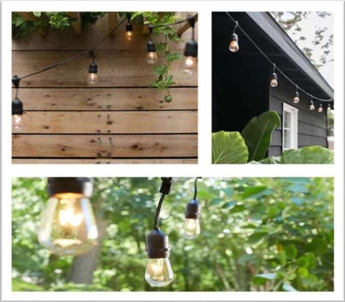 Solar Powered Outdoor String Lights - 5m (10 Lights)