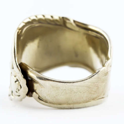 DELIGHTFULLY QUIRKY VERY COLLECTABLE ENGLISH VINTAGE SOLID STERLING SILVER `TEASPOON` RING. 925