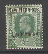 NEW HEBRIDES ½D SG1 MINT CV R2400 SEE BELOW