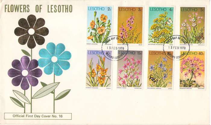 FLOWERS OF LESOTHO ON FDC