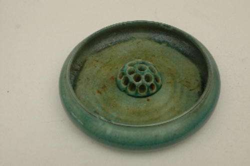 ? Linn ware -- large flower bowl 33cm diam and flower holder