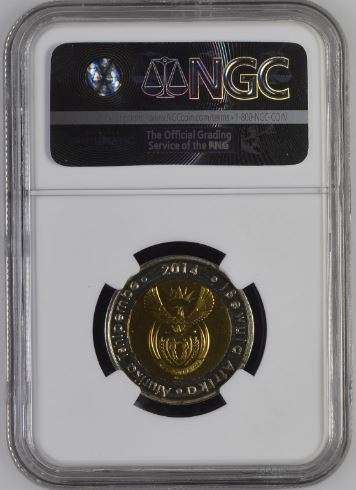 2014 "oom Paul" R5 with Coin World mintmark NGC graded PL66 !!