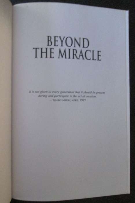 BEYOND THE MIRACLE Inside the New South Africa by Allister Sparks - 2003, Excellent Condition