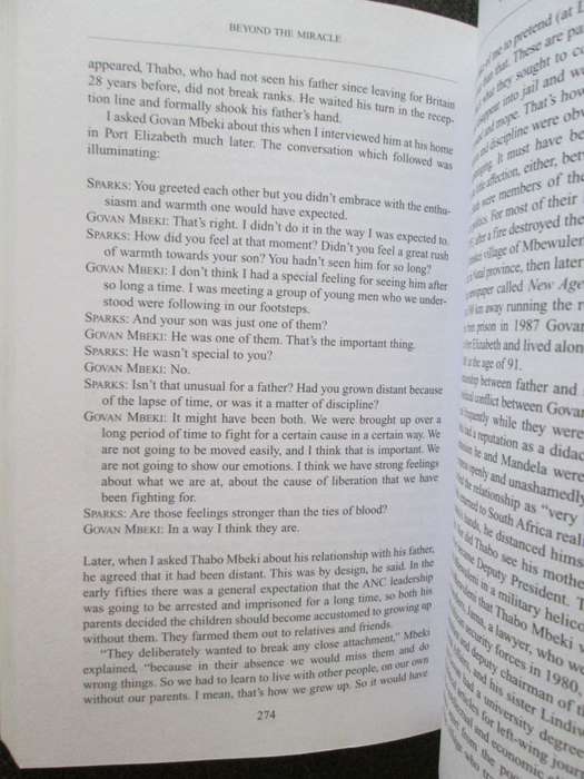 BEYOND THE MIRACLE Inside the New South Africa by Allister Sparks - 2003, Excellent Condition