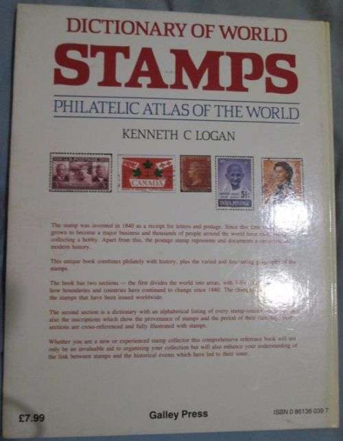 Dictionary of World Stamps : Philatelic atlas of the World by Kenneth C Logan