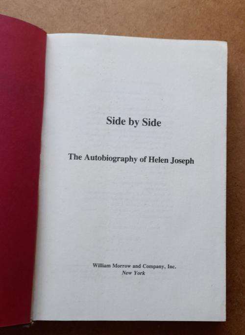 Side by Side-Personal Account of One South African Woman`s Struggle Against Apartheid, Helen Joseph