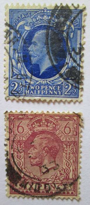 Great Britain 1924-1928 King George V Set of 12 Stamps+ 2 extra
