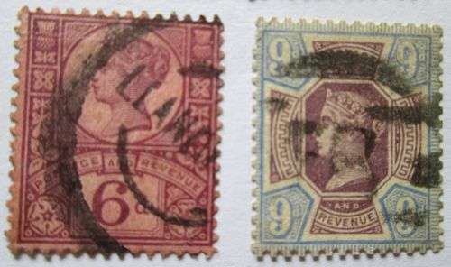 1887-1892 Great Britain Queen Victoria the 50th Anniversary 1/2P to 6P + 9P + 1900 1/2P Green