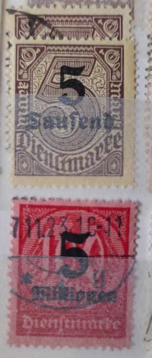German Empire Stamps 1902-1927, Numerals Dienstmarke, Overload, Deutsches Reich UNIQUE, RARE ITEMS