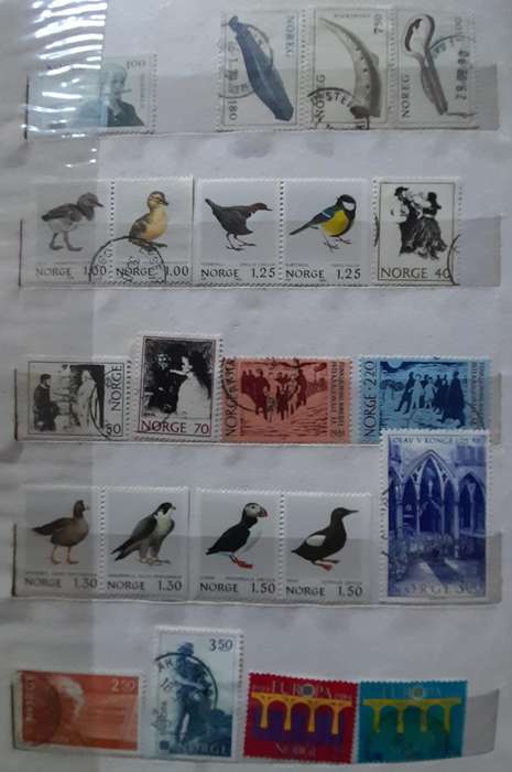 Norway Stamp Collection Over 80 Stamps: Post 1940s Offentlig Sak, 1980-1999