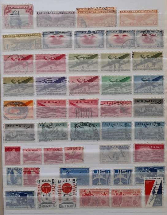 US Air Mail Stamps 1928 to 1991, Over 150 American Stamps