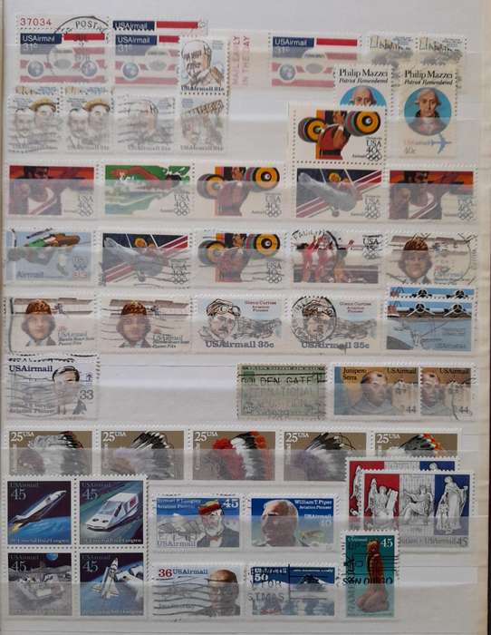 US Air Mail Stamps 1928 to 1991, Over 150 American Stamps