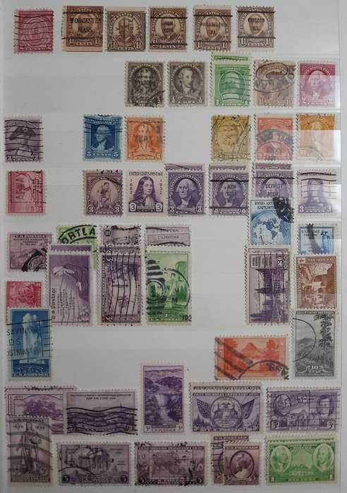 Comprehensive USA Stamp Collection, 1870 to 1985, Over 2100 Stamps & Stamp Blocks, America
