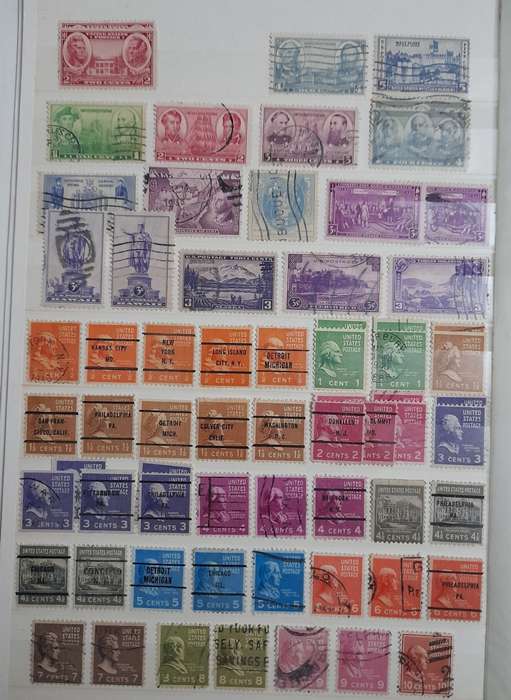 Comprehensive USA Stamp Collection, 1870 to 1985, Over 2100 Stamps & Stamp Blocks, America