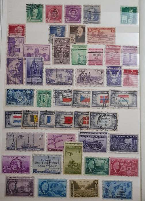 Comprehensive USA Stamp Collection, 1870 to 1985, Over 2100 Stamps & Stamp Blocks, America