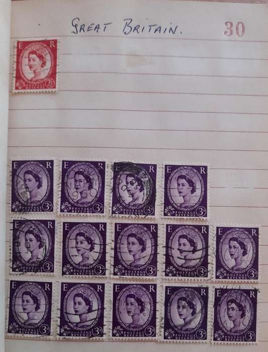 Over 400 Stamps, Mostly Cancelled: Ireland, France, Great Britain, Germany