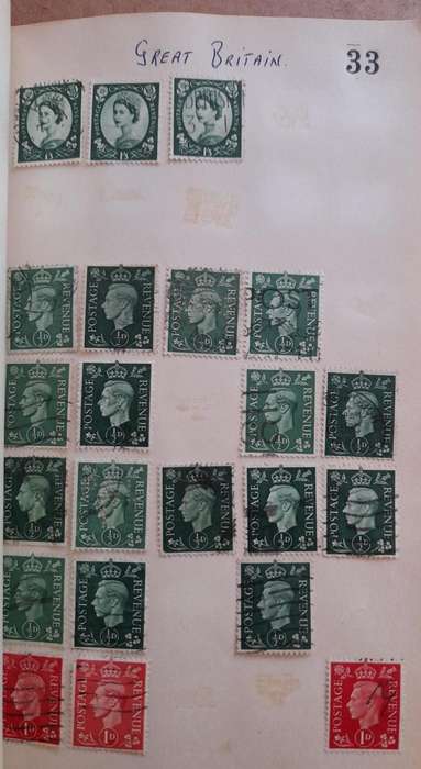 Over 400 Stamps, Mostly Cancelled: Ireland, France, Great Britain, Germany