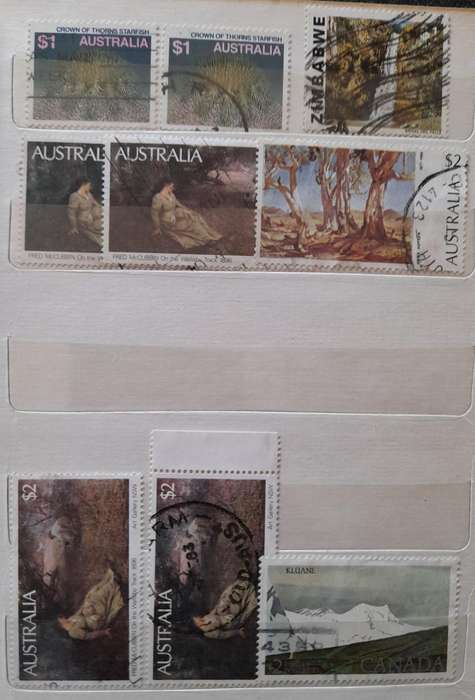 Over 90 Stamps from RSA, Great Britain, Australia, Zimbabwe, New Zealand, Transkei