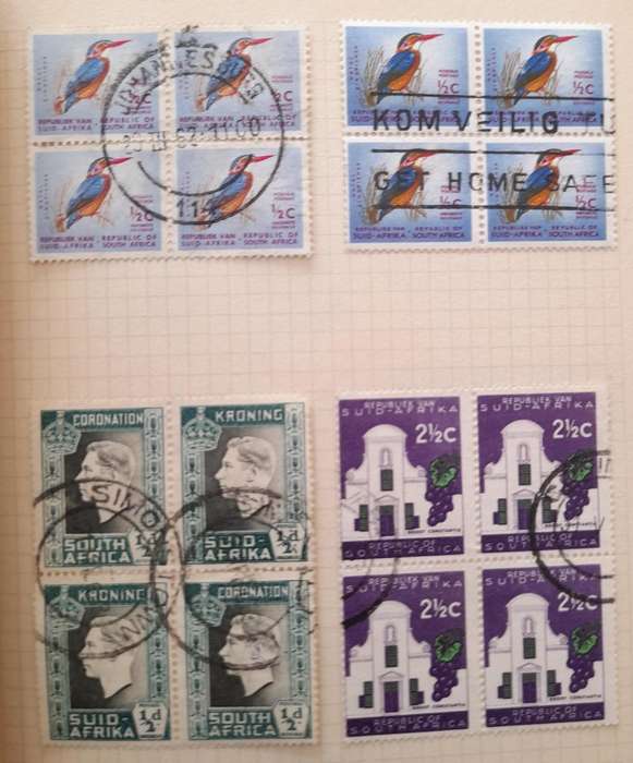 Over 250 Stamps in blocks RSA, Postage Due, South West Africa, Rhodesia, United States of America