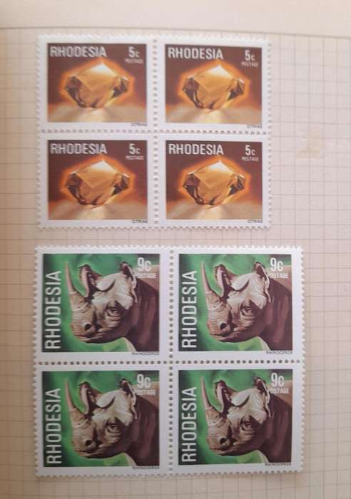 Over 250 Stamps in blocks RSA, Postage Due, South West Africa, Rhodesia, United States of America