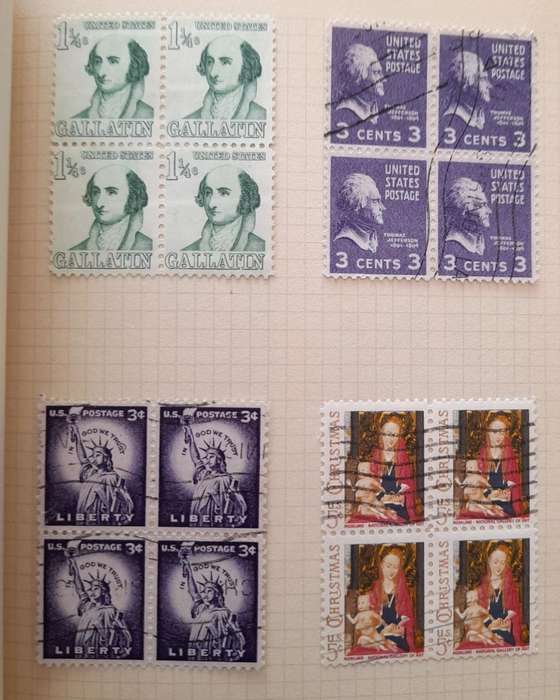 Over 250 Stamps in blocks RSA, Postage Due, South West Africa, Rhodesia, United States of America