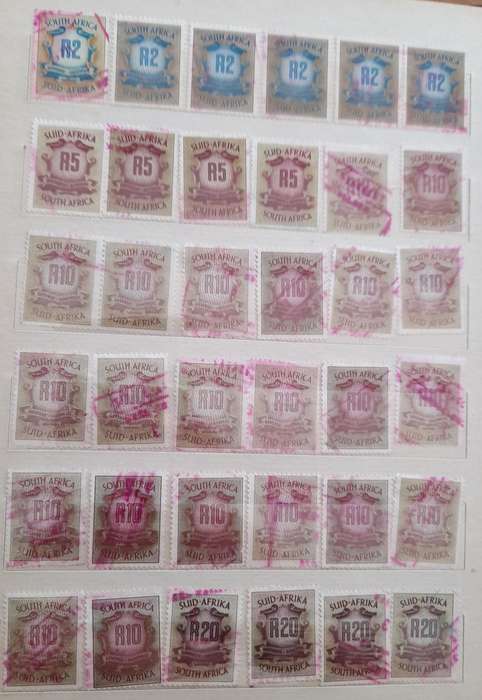 Over 450 ZAR Zegelregt and South Africa Revenue Stamps, a Comprehensive Collection
