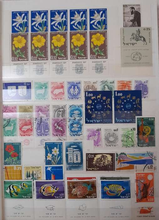 Over 850 stamps from Israel 1948 to 1995