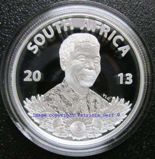 2013 Nelson Mandela Protea Proof Silver R1 coin!!