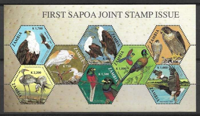 Zambia 2004 SAPOA sheet. MNH