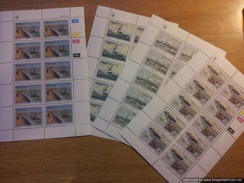 1987 Shipwrecks set of full sheets!! CV R350