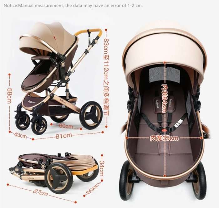 Belecoo Baby Stroller 3 in 1