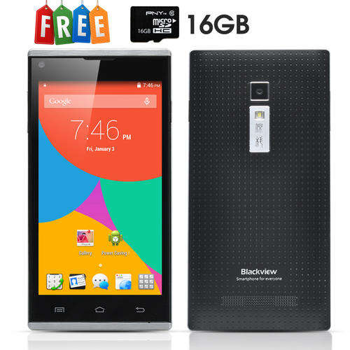 Blackview Crown Octa Core Phone - 5 Inch 1280X720 OGS Screen, 16GB ROM, Android 4.4 OS, Free 16GB Mi