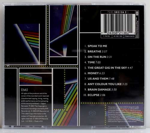 PINK FLOYD - The Dark Side of the Moon 30th Anniversary Edition SACD 5.1 Surround Sound (2003 EU)