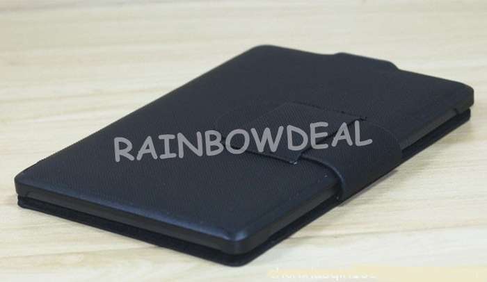 2012 New arrival Hard Back Slim Leather Case Cover  For Amazon Kindle 4 BLACK +FREE SCREEN PROTECTOR