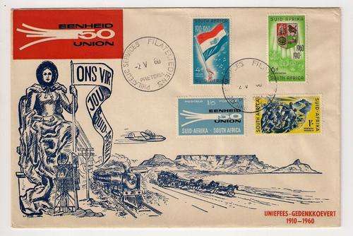 1960 UNION FESTIVAL WITH PHILATELIC SERVICES CANCELLATIONS AS PER SCAN. CLEAN ITEM -+ 50 YRS OLD