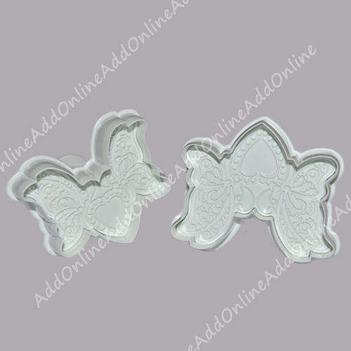Paisley Butterfly Plunger Cutters for Fondant or Petal paste - Set of 2
