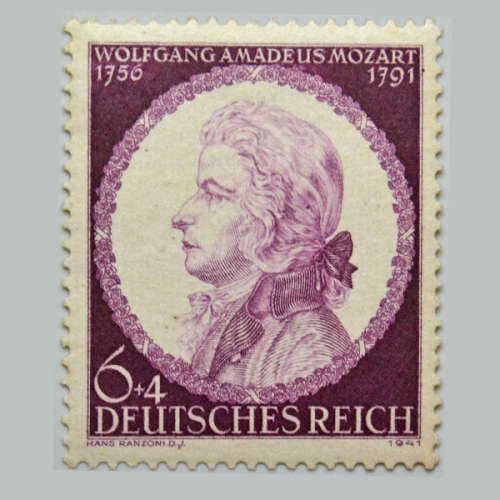 German Deutshes Reich - 1941 Mozart Memorial Edition 6+4pfg - Purpil