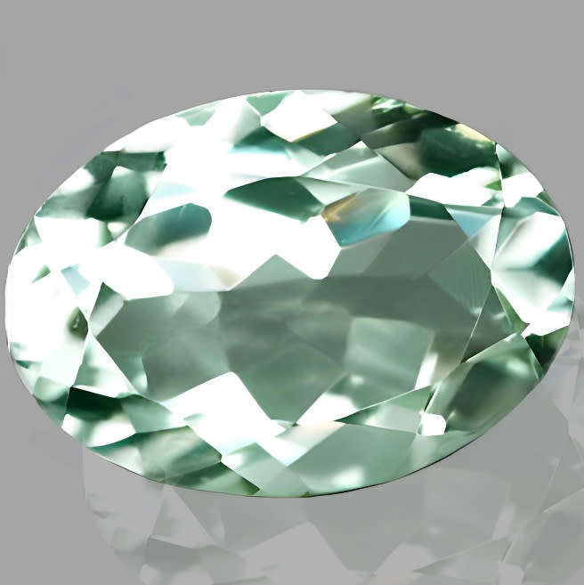 Prasiolite (Green Amethyst) 9.67ct  Green Oval, Gemstone