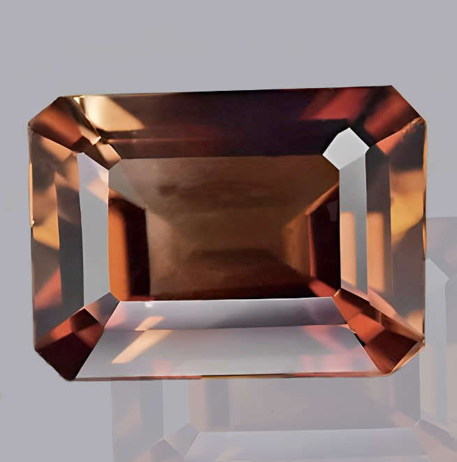 Topaz Imperial 4.05ct Brandy Tones, Octagon  Gemstone