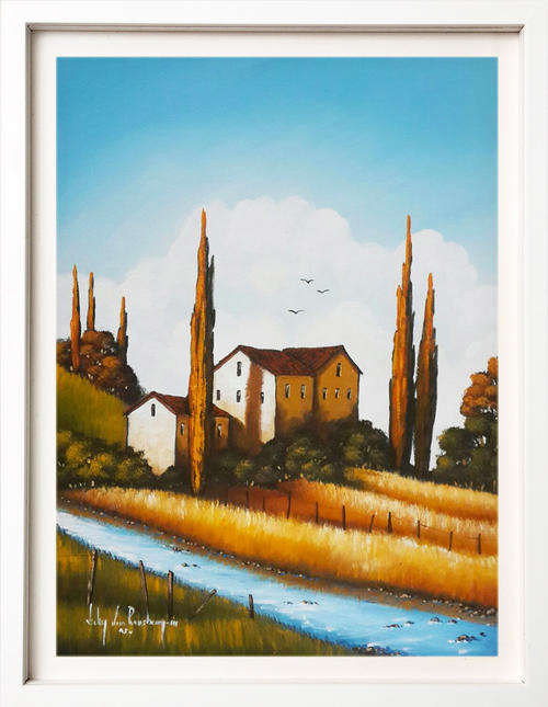 Tuscany - AN ORIGINAL NICKY VAN RENSBURG PAINTING 600 x 450 MM (Value R 4800)