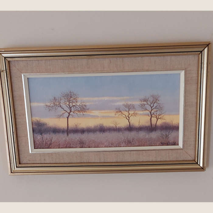 African Landscape with four bushveld trees by Wim Kosch
