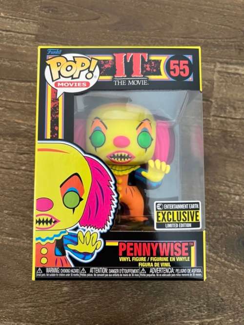 PENNYWISE!!IT!!FUNKO POP!! EE EXCLUSIVE!! BLACKLIGHT!!