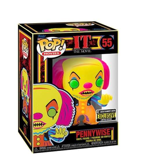 PENNYWISE!!IT!!FUNKO POP!! EE EXCLUSIVE!! BLACKLIGHT!!