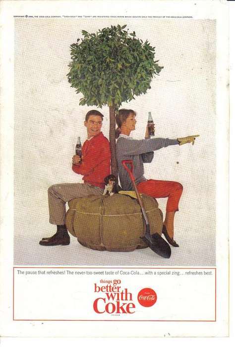 1964 ORIGINAL COCA-COLA ADVERTISEMENT 255 X 175 MM
